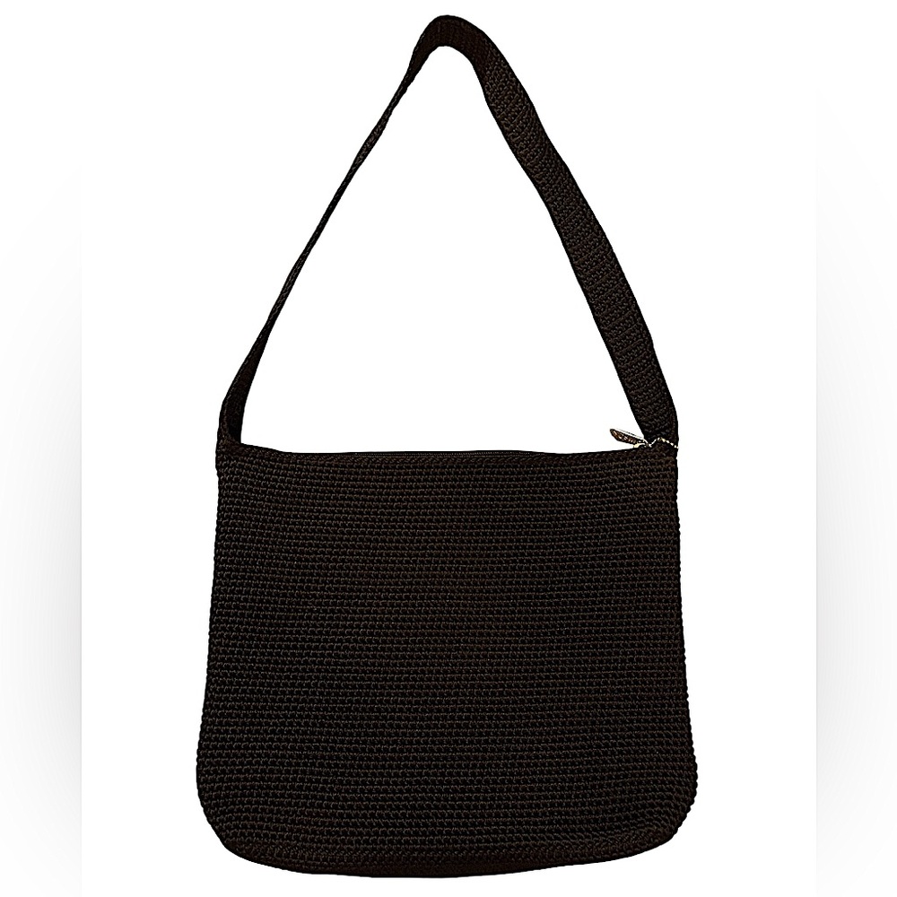 THE SAK Black Crocheted Shoulder Bag